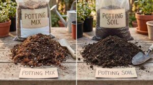 Read more about the article Potting mix vs potting soil