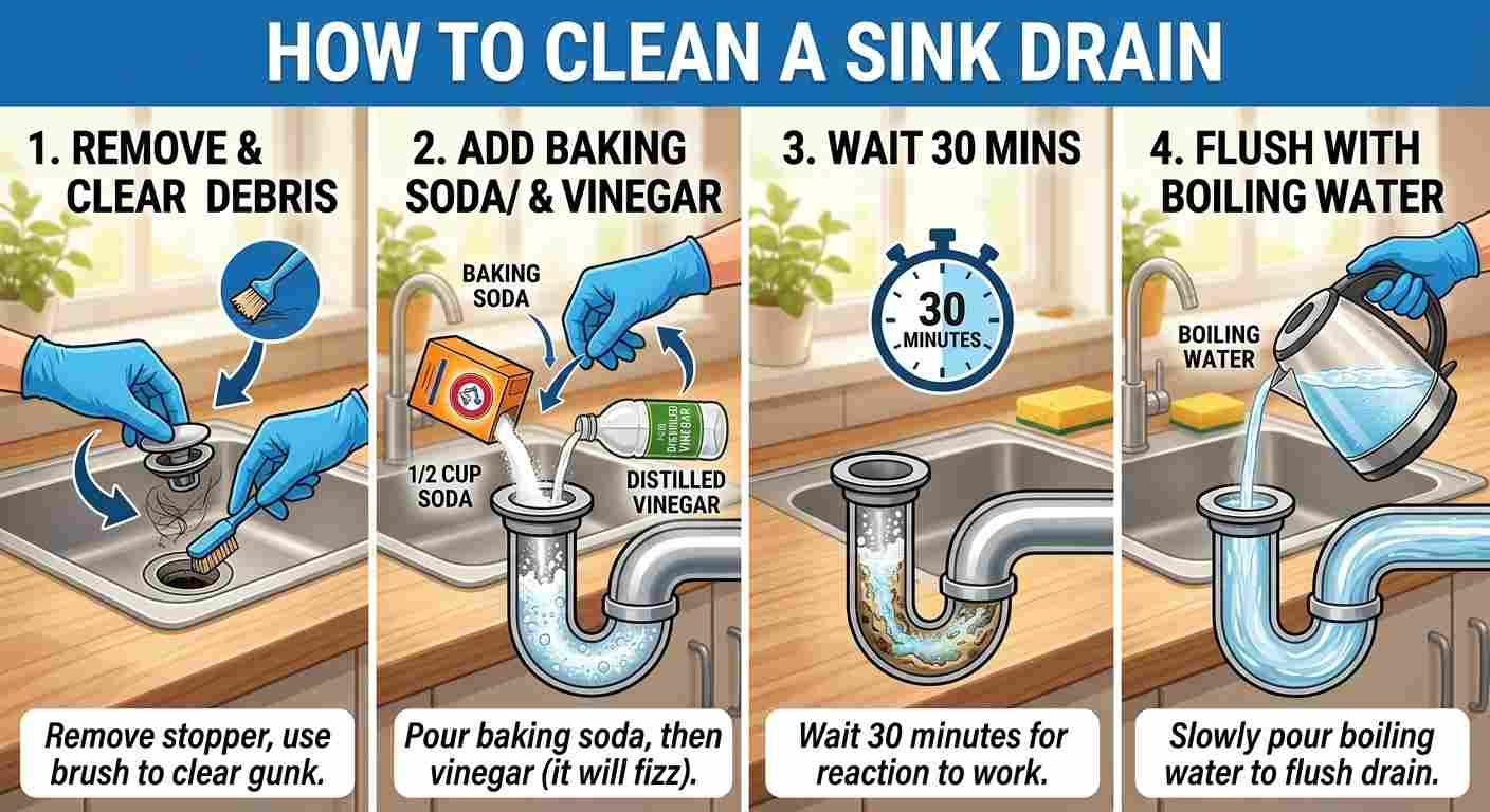 Read more about the article How to clean a sink drain